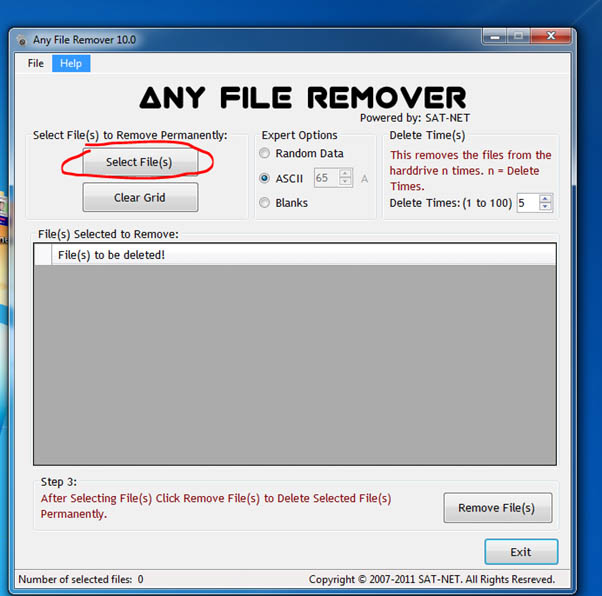 Phần mềm gỡ file Any File Remover