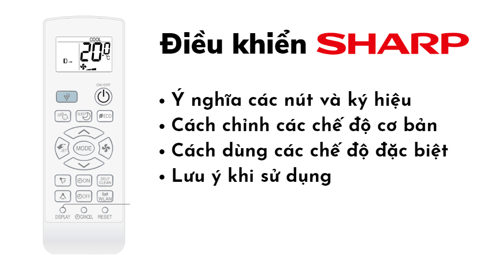 Sử dụng máy lạnh SHARP để vận hành cơ bản