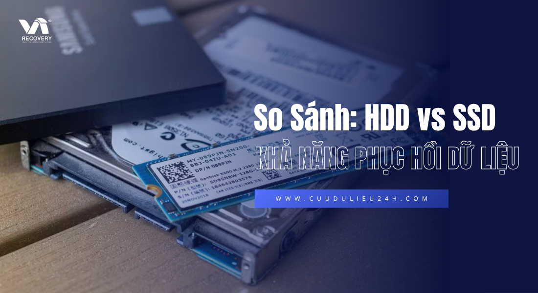 So sánh: HDD vs SSD – khả năng phục hồi dữ liệu & các trường hợp thực tế