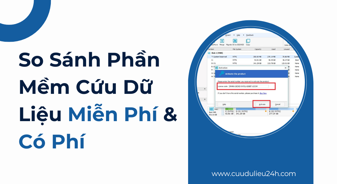 So S&aacute;nh Phần Mềm Cứu Dữ Liệu Miễn Ph&iacute; vs C&oacute; Ph&iacute;