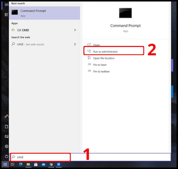 Sử dụng c&ocirc;ng cụ Command Prompt để tắt m&aacute;y