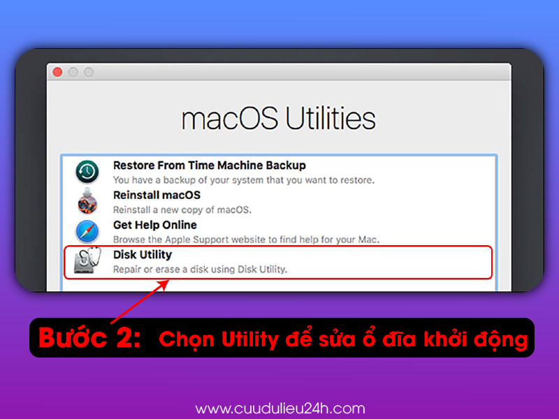 Sửa chữa ổ đĩa bằng Disk Utility bước 2