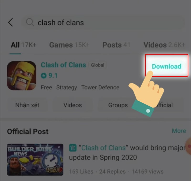 Sau đ&oacute; bạn nhấn Download