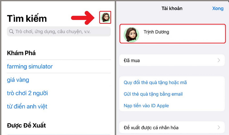 Mở mục t&agrave;i khoản tr&ecirc;n Apple Store