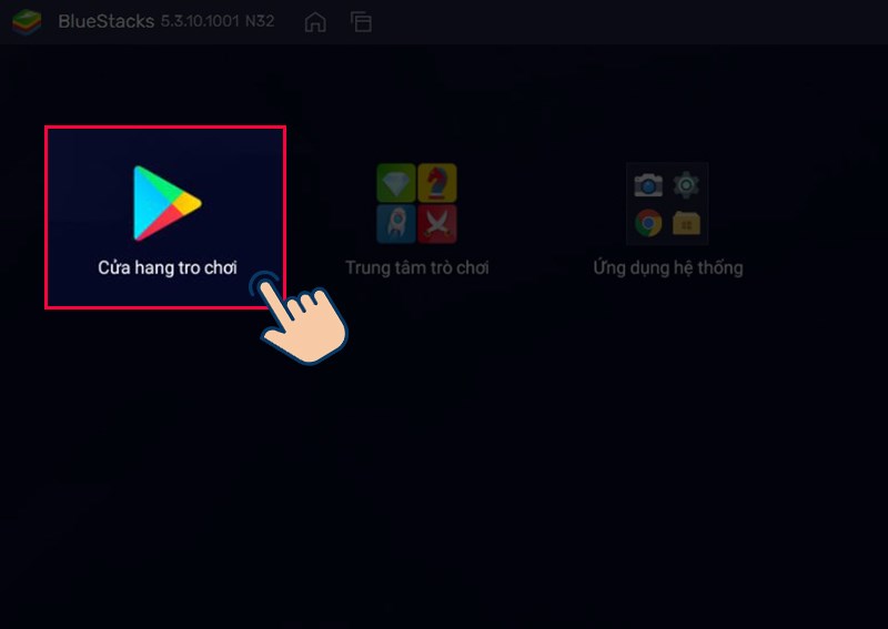 Mở mục Cửa h&agrave;ng tr&ograve; chơi trong Bluestacks
