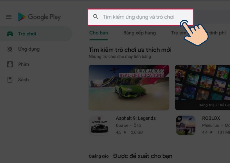 Nhập Clash of clans tại &ocirc; t&igrave;m kiếm.