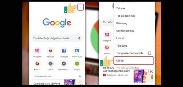  tắt th&ocirc;ng b&aacute;o Chrome tr&ecirc;n điện thoại th&ocirc;ng minh Android