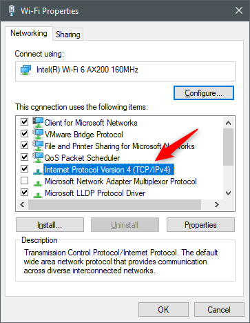 Local Area Connection Properties