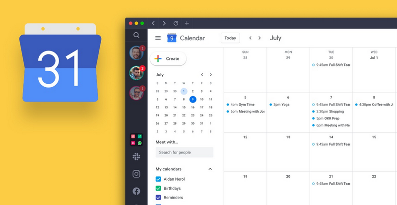 T&iacute;ch hợp với Google Calendar v&agrave; Google Contacts cho c&aacute;c cuộc gọi họp bằng một c&uacute; nhấp chuột
