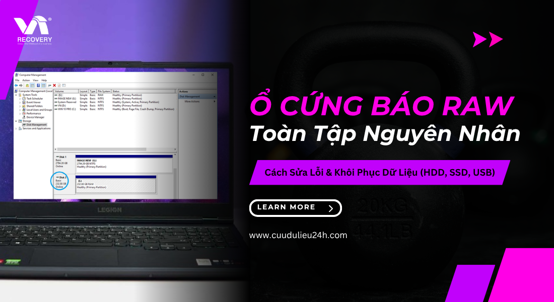 Ổ Cứng Bị RAW: To&agrave;n Tập Nguy&ecirc;n Nh&acirc;n, C&aacute;ch Sửa Lỗi (HDD, SSD, USB)