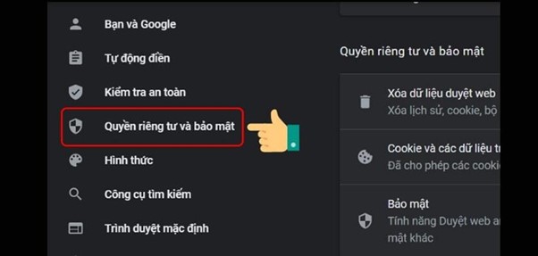 Quyền ri&ecirc;ng tư v&agrave; bảo mật (Privacy and security)