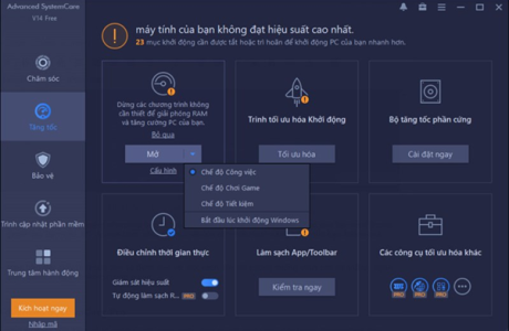 Ứng dụng tăng tốc máy tính