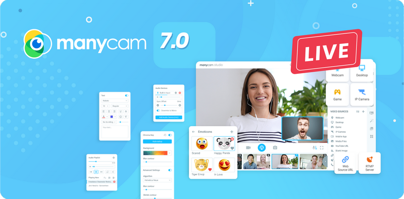 Phần mềm ManyCam hỗ trợ l&agrave;m đẹp tr&ecirc;n Facebook