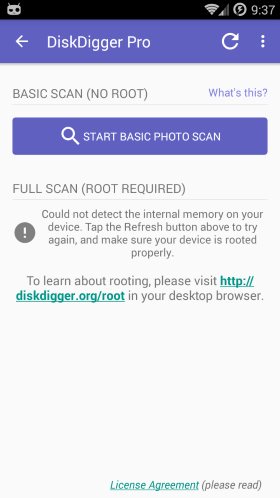 DiskDigger photo recovery - ứng dụng khôi phục dữ liệu trên điện thoại