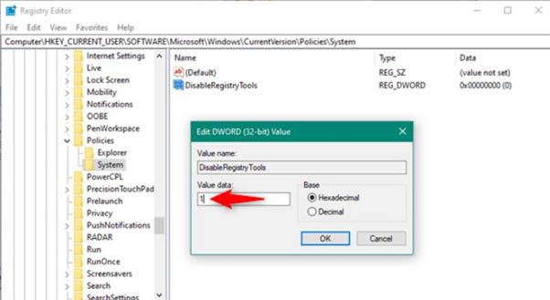 V&ocirc; hiệu h&oacute;a cập nhật n&acirc;ng cấp bằng Regedit Editor