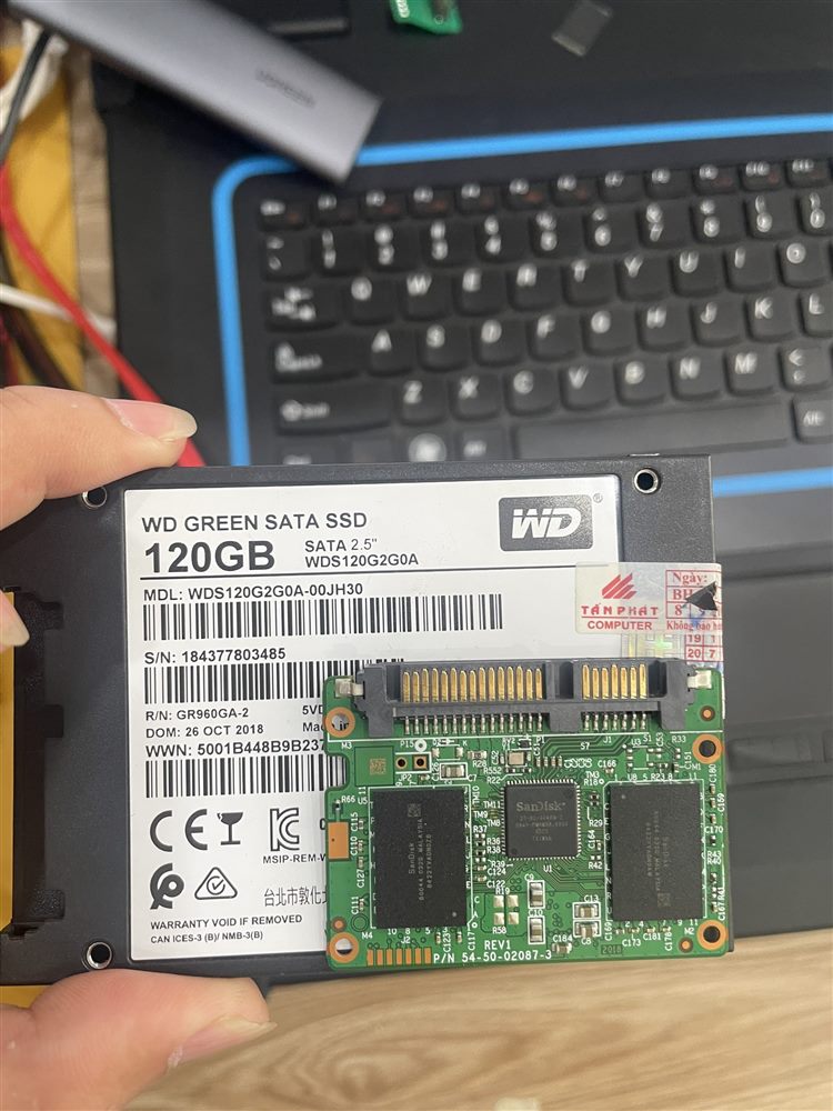 Cứu dữ liệu SSD WD Green 120GB WDS120G2G0A tại Cứu Dữ Liệu 24H