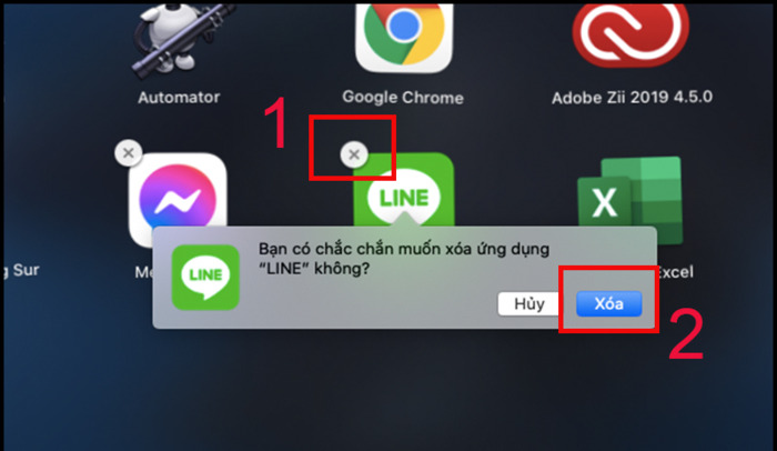 Cách xóa ứng dụng trên Macbook bằng Launchpad